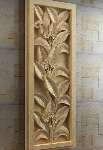 wall modern art decoration flowers - 3D model önizlemesi