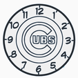 Chicago-Cubs-clock.png 2D Cubs wall clock