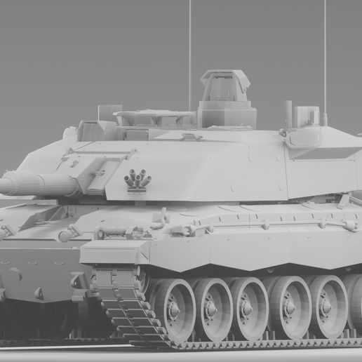 🏆 Challenger III with Trophy APS and L/55 gun・ STL File for 3D
