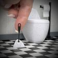 IMG_6024.jpg 1:12 Scale Miniature Toilet Brush & Holder - Modern Dollhouse Bathroom Accessory