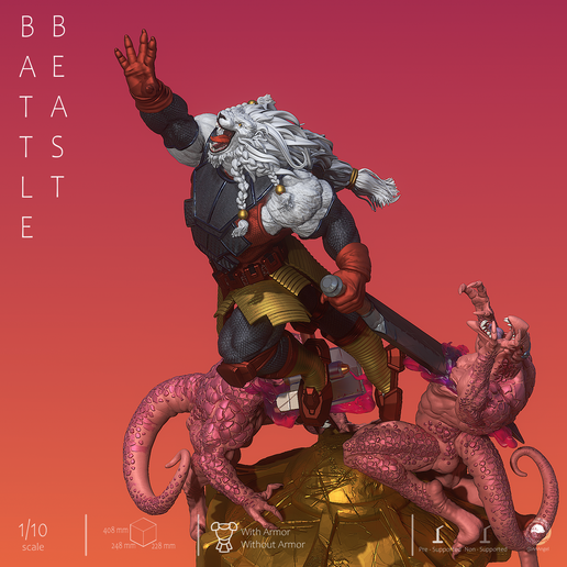 🎨 Thokk - Battle Beast - Fan Art Statue Invincible・ 3D File for 3D ...