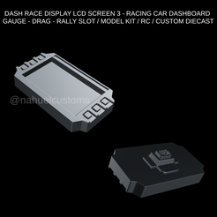 Proyecto-nuevo-2023-02-17T172656.645.png Fichier STL DASH RACE DISPLAY LCD SCREEN 3 - RACING CAR DASHBOARD GAUGE - DRAG - RALLY SLOT / MODEL KIT / RC / CUSTOM DIECAST・Design pour imprimante 3D à télécharger