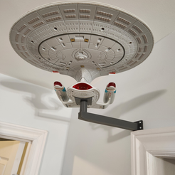 mallmount.png Файл STL Настенное крепление для игрушек Enterprise・Дизайн для загрузки и 3D-печати