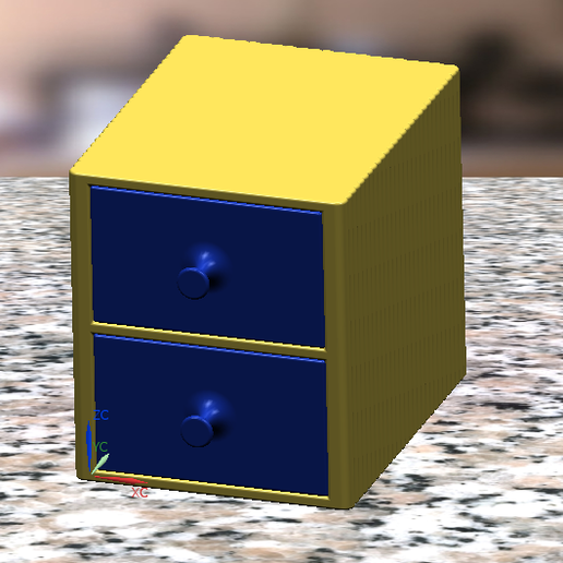 Mini Storage Cabinet - 3D model önizlemesi