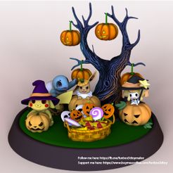 halloween tree.jpg Fichier 3D L'arbre d'Halloween et les bonbons・Modèle à imprimer en 3D à télécharger, FunBox3dtoy