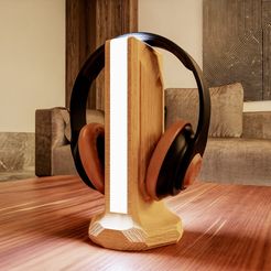 EEHZj-4zekbthnlhrxnkef3h4ydtrv.jpg 3D file Headphone Stand with Light・3D printing design to download
