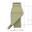 Rain Barrel Diverter ver02 v9-d22.png Rainwater Collector Fits 2X3 inch Residential Downspouts for barrel