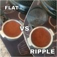 flat_vs_ripple_tamper.jpeg 51mm Ripple Coffee Tamper for DeLonghi EC201CD.B