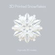 Render_SF_19.png 3D Snowflake Set of 24  STL Files for 3d Printing DiY Printable Сhristmas Décor Model Christmas Snowflake STL 3D File