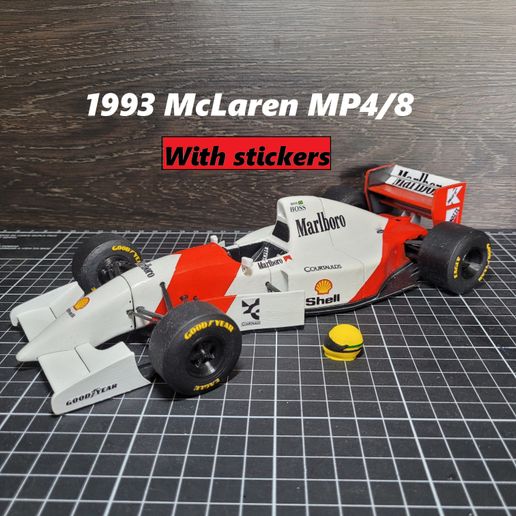 🚗 1993 MCLAREN MP4/8 V1.0・ 3D File for 3D printing・Cults