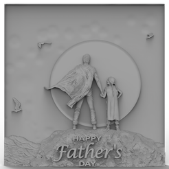 Father's-Day.png Modèle 3D Fichier STL pour CNC Router/Laser & 3D Printer Fête des Pères