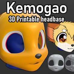 preview.png Kemogao - Animegao/Kig style Fursuit head base
