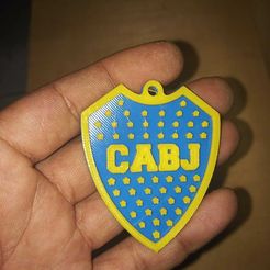 Llavero-Boca.jpeg Archivo STL gratuito Llavero Boca Juniors・Design para impresora 3D para descargar