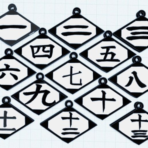 llaveros-13-escuadrones.jpg Keychains Bleach Squads