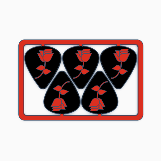 Rose PickCard 3D model