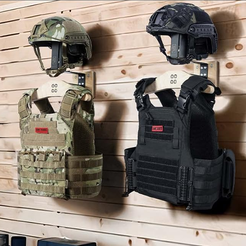 5.png IMPROVED airsoft tactical equipment wall mount, helmet, vest, goggles, gloves, belt etc.