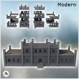 2.jpg Modern brick building with flat roof, access stairs, and balustrades (13) - Modern WW2 WW1 World War Diaroma Wargaming RPG Mini Hobby