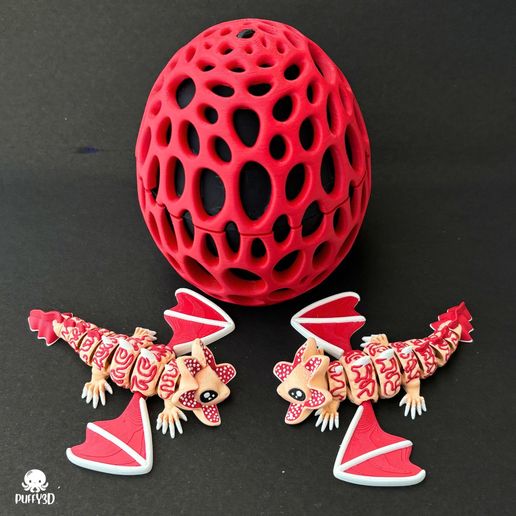 6.jpg Niedlicher Flexi-Demogorgon-Drache & Drachenei | Druck an Ort und Stelle | Keine Stützen