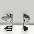 tope para libros star wars (~recovered).png 3D file book holder star wars - millennium falcon・3D printing design to download