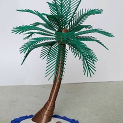Palm-tree-with-ocean-01.jpg Free STL file Coconut palm at the beach・3D printing design to download