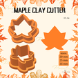 1.png Maple leaf polymer clay cutter | Fall clay cutters | Autumn clay cutters | Pumkin clay cutter | Halloween clay cutter