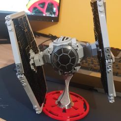 support-tie.jpg STL-Datei Imperialer LEGO TIE Fighter Halter・Vorlage für 3D-Druck zum herunterladen