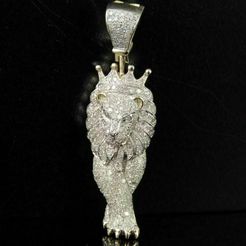 0064.jpg PENDENTIF DIAMANT FACE DE LION POUR HOMME 2