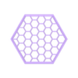 Hexagon Waben klein 52mm.stl Hexagon wall shelf