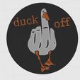 duck-off-slice.jpg Duck Off - Lustige Mittelfinger-Ente 3D Modell STL