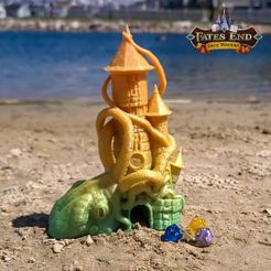 KrakenonBeachLogo.jpg 3D file Kraken Dice Tower - SUPPORT FREE!・3D print object to download