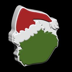 GrinchFace.jpg Archivo STL Champú sólido con cara de Grinch y molde para bomba de jabón・Diseño de impresión en 3D para descargar
