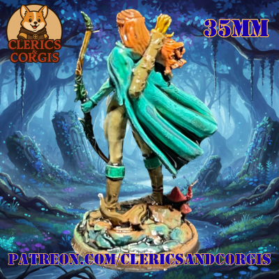 🧝 Elven Ranger Female - Forest Archer | 35mm Scale Miniature | Pre ...