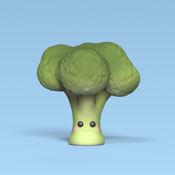 Broccoli1.png 3D file Cute Broccoli・Template to download and 3D print