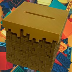 Minecraft Денежный банк из травяных блоков