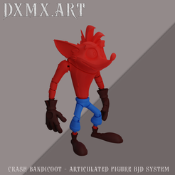 Artboard-1.png 3D file CRASH BANDICOOT ACTION FIGURE BJD SYSTEM・3D printer design to download