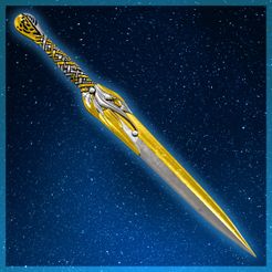 new_thumbnail.jpg STL file Galadriel's Dagger - Rings of Power・3D printable design to download