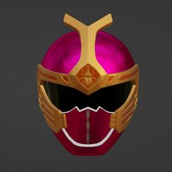 ScreenShot_20240119101152.jpeg Crimson Thunder Ranger Ninja Storm Helmet 3D print model