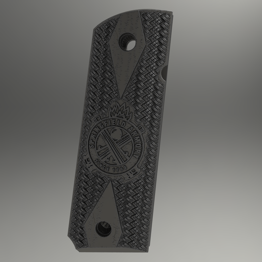 4.png COLT 1911 BASIC GRIPS WITH PATTERN AND SPRINGFIELD LOGO