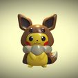 pika-eevee-6.jpg STL-Datei Pikachu verkleidet als Eevee・3D-druckbare Vorlage zum herunterladen