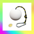 3.png hanging ball 8cm/3" balls - ninja - wood - hangboard - campus campusboard - armlifting - rock climbing - file for 3D printing
