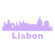 Lisbon_all.stl Wall silhouette - City skyline Set