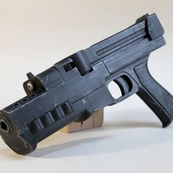 05Low.jpg STL-Datei gunnm alita battle angel pistol (manga fan art)・Modell für 3D-Drucker zum Herunterladen