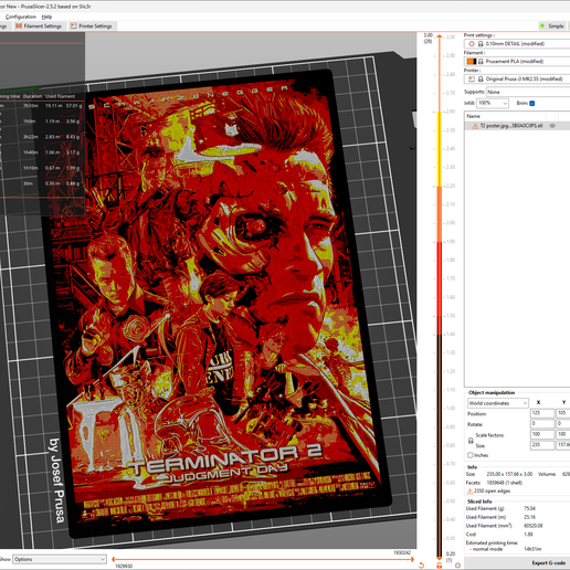 TerminatorPrusaSlicer.png Terminator 2 3D Poster