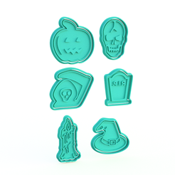 Screenshot_1.png Archivo 3D Juego de 6 cortadores de galletas de Halloween・Diseño imprimible en 3D para descargar