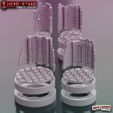 0033_Dungeon-Ruins-Round-PARTS.jpg Hero-Stand Display Plinths – Dungeon Ruins Theme (Round)