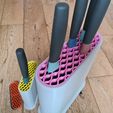 20230217_092504.jpg Contemporary Chef Kitchen Knife Knives Block Holder Storage Big and Small X2