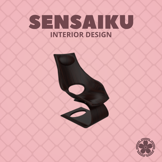 Miniature Replica 1:6 Tadao Ando 01. Dream Chair for Miniature Dollhouse - 3D Print Instant Download - Miniature Furniture Designer Series