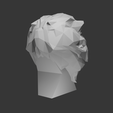 LION-BACK-2.png Busto de león Low Poly