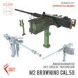 cal50-v2.jpg Файл STL M2 Browning Cal.50 Американский тяжелый пулемет 3D-печать 1/35 и 1/16・Шаблон для 3D-печати для загрузки