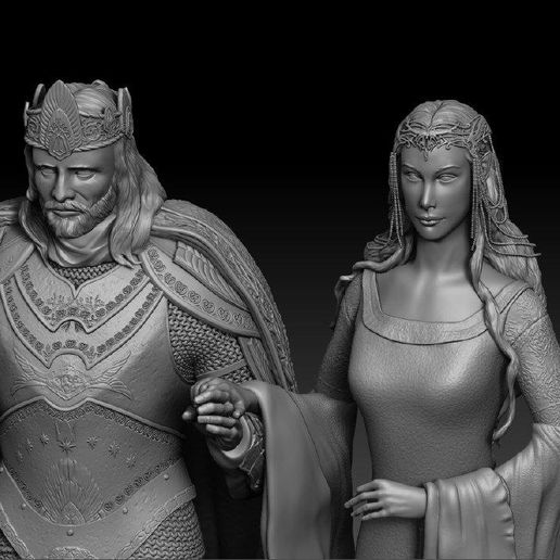 🤴 ARWEN AND ARAGORN CORONATION THE LORD OF THE RINGS THE RETURN OF THE ...